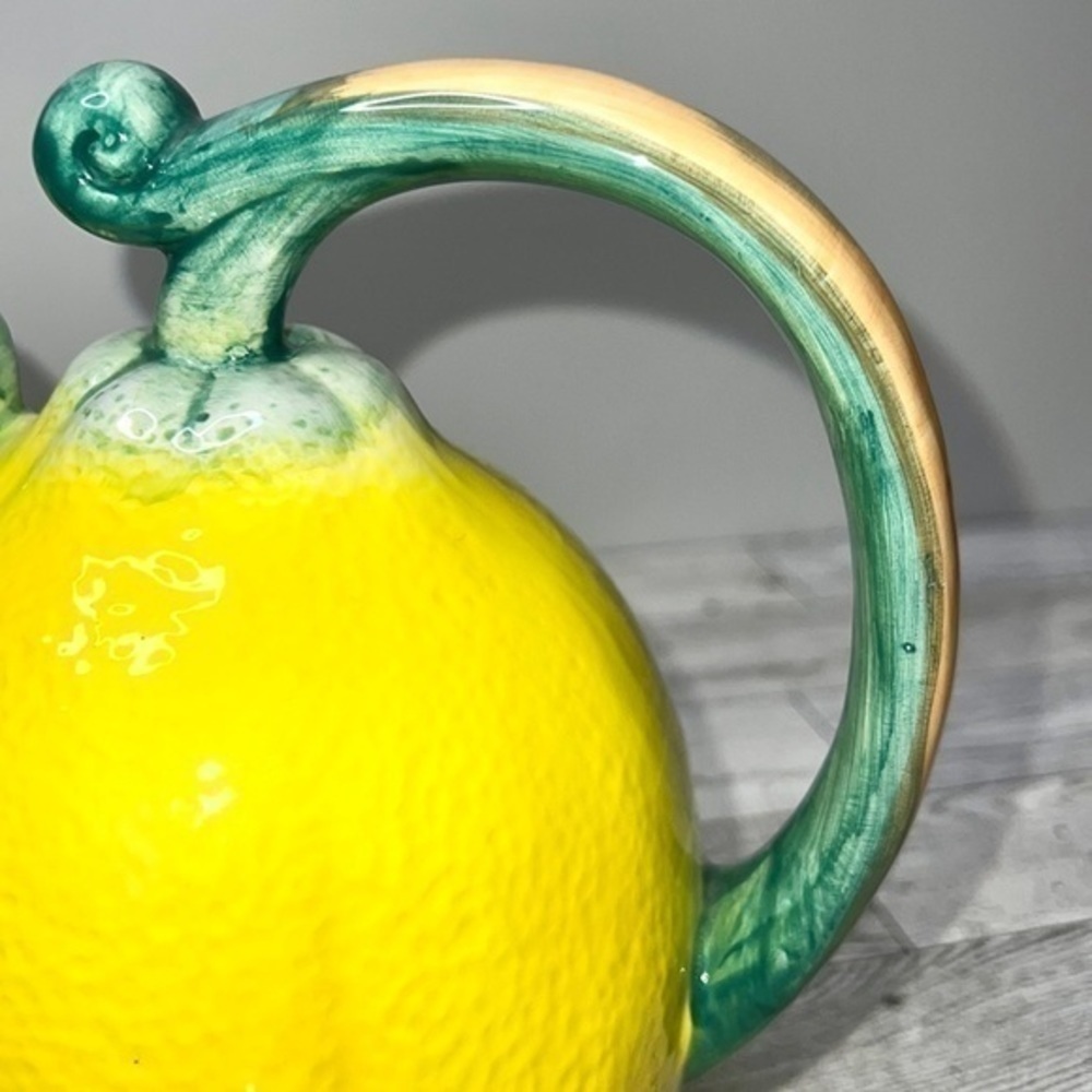 Vintage Lemon Majolica Pitcher by The Haldon Group - Picture 9 of 14